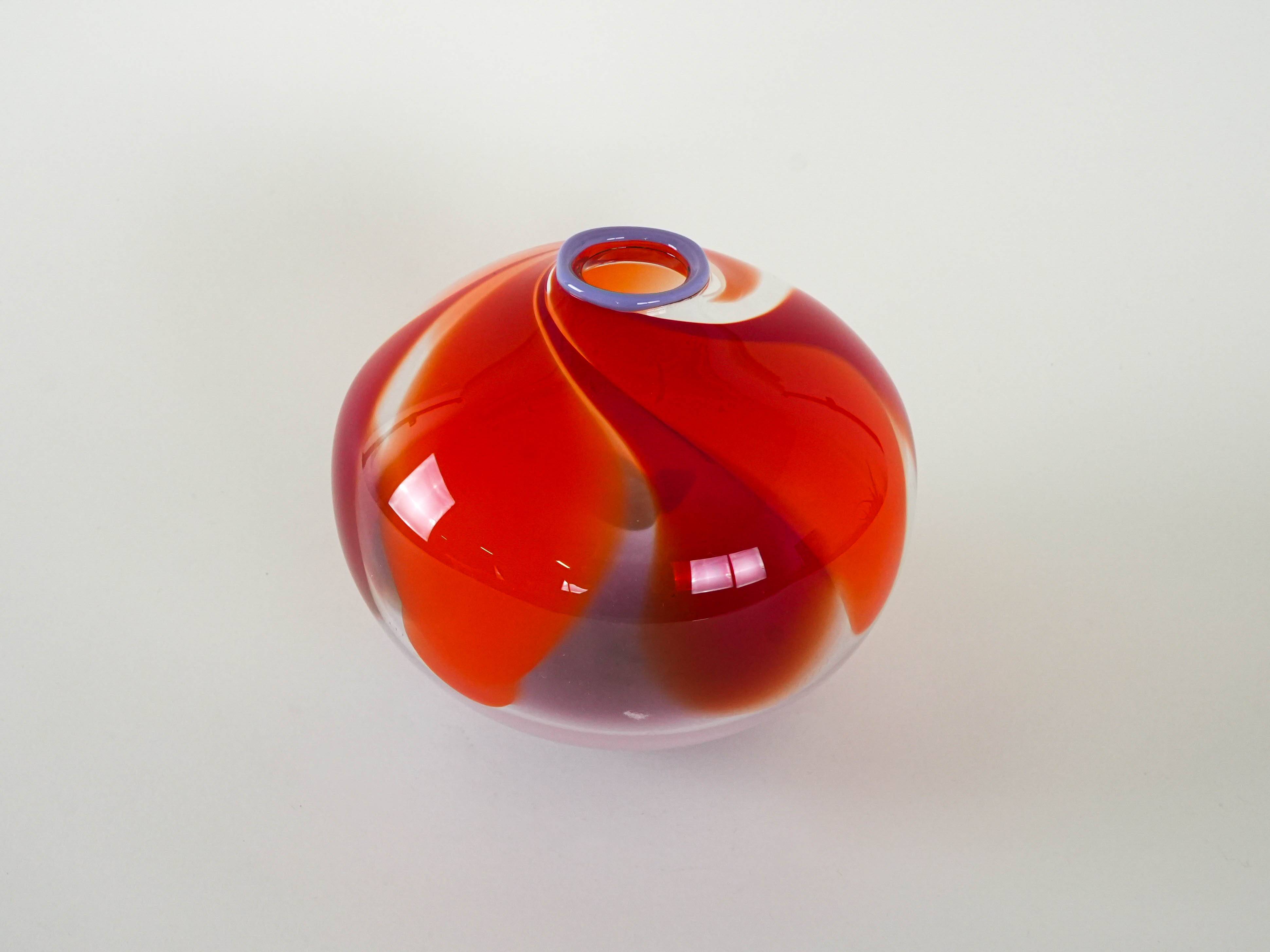 Vase, Murano glass, Italian design, 1960s, made in Italy