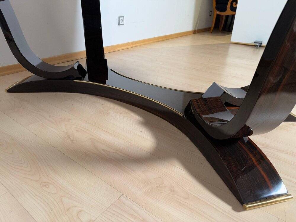 Art Deco Dining Table with Chairs, Paris, 1930, Set of 11