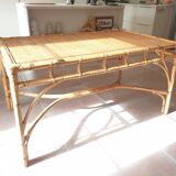 Rattan dining table