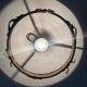 Ceiling light basket old 19th brass and faceted glass beads