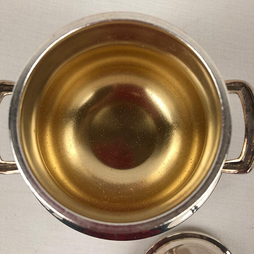 Silver metal coffee service