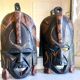Paire de masques africaines en bois