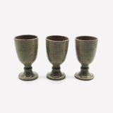 Set of three ceramic mazagrans