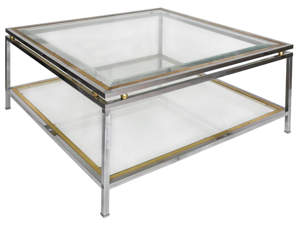 1970s square coffee table