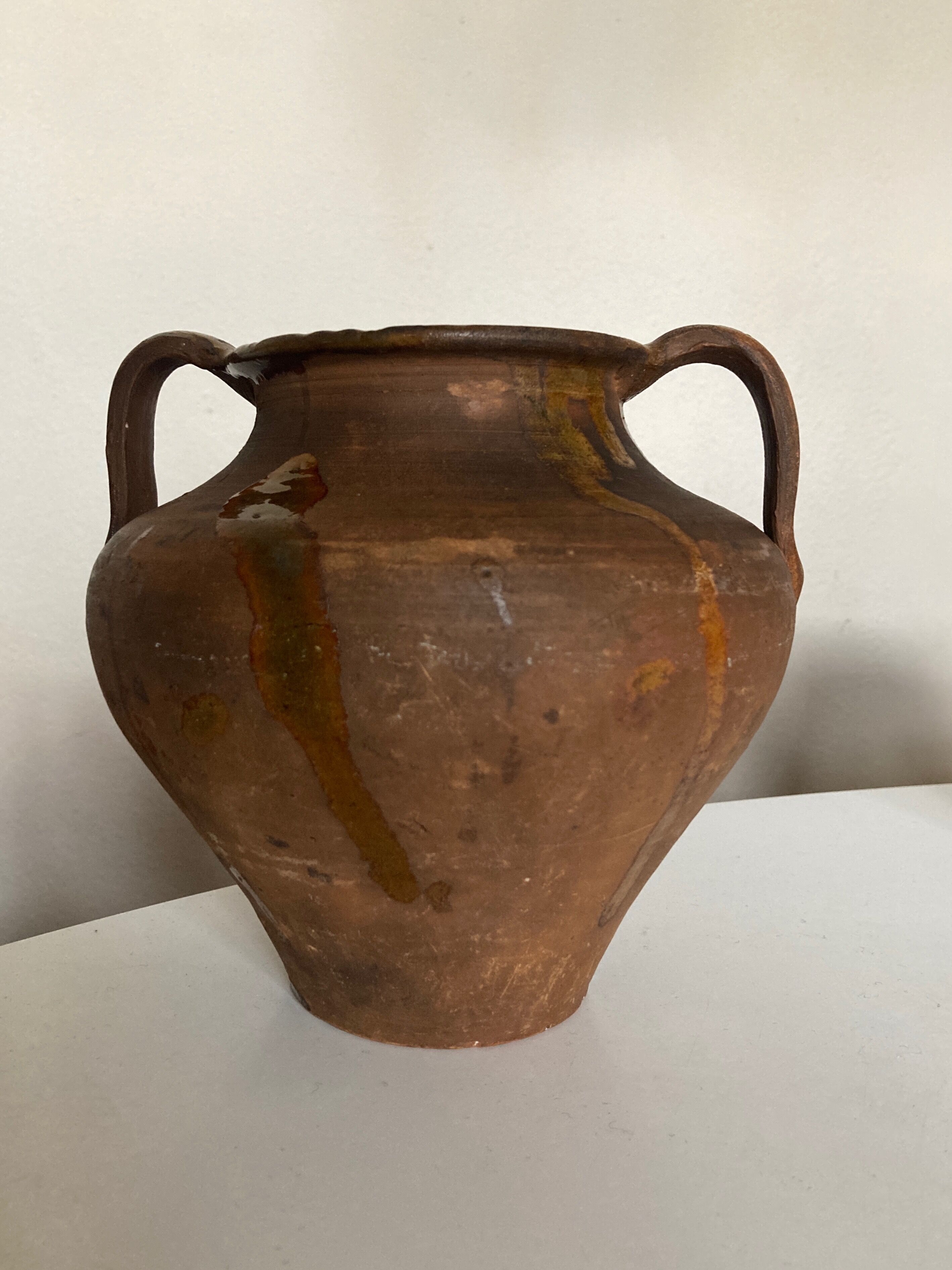 Jar pot graissier 19e XS in glazed earth