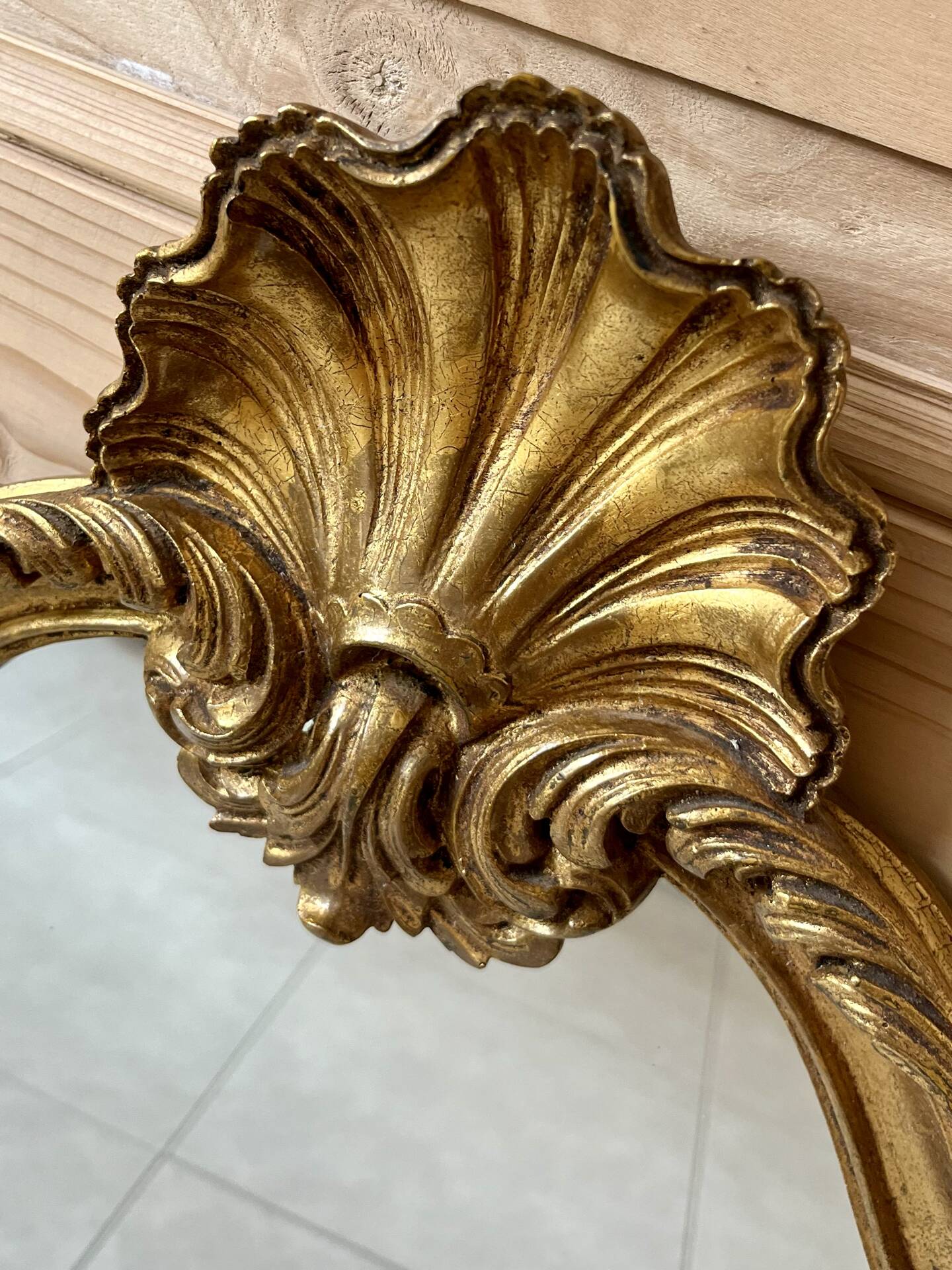 Shell mirror in Louis XV style H89cm