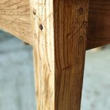 Rustic farmhouse table in solid oak with antique patina finish 200 x 90