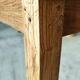 Rustic farmhouse table in solid oak with antique patina finish 200 x 90