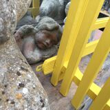 Yellow vintage coat holder