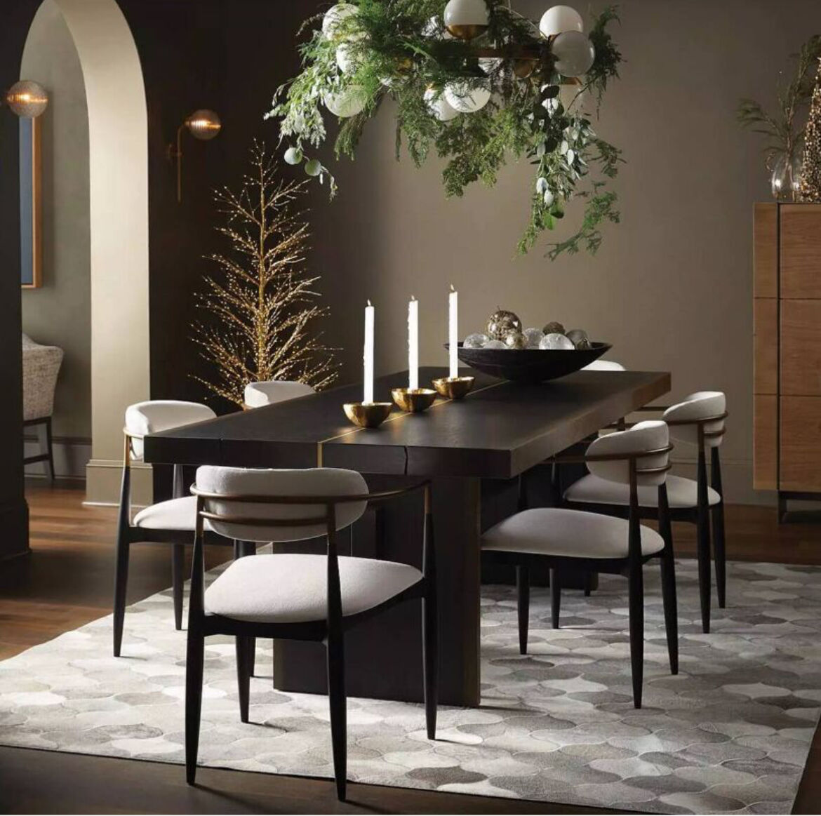 Arhaus solid oak table