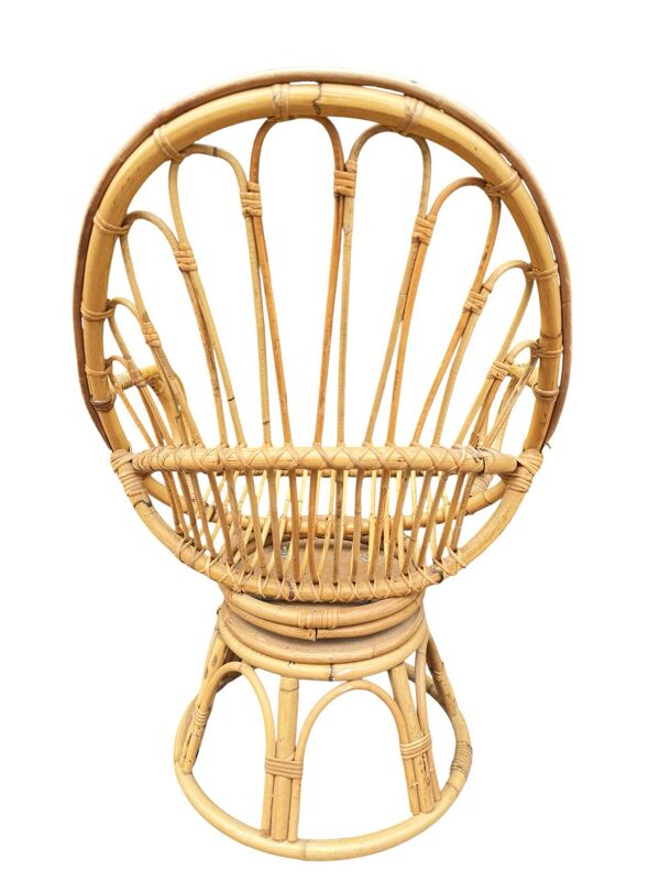 Fauteuils Œufs en rotin des années 60 France