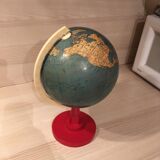 Earth globe ancient wooden foot
