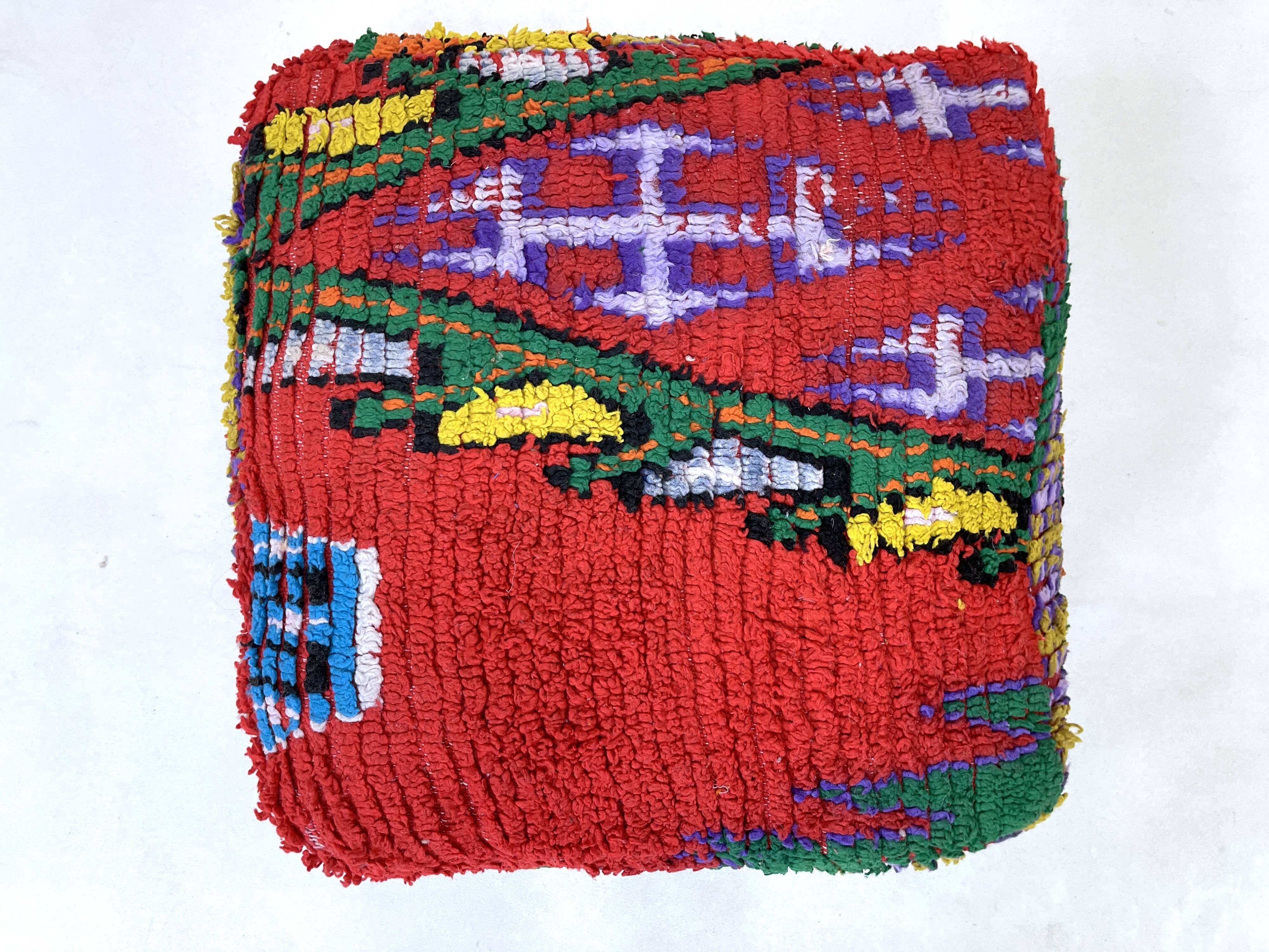 Moroccan kilim pouf