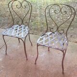 Garden chairs, wrought iron