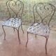 Chaises de jardin, fer forgé