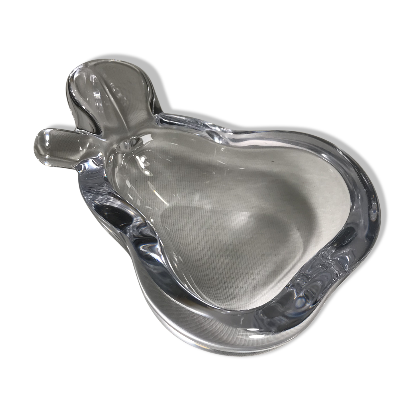 Former crystal art vannes france form pear vintage crystal ashtray