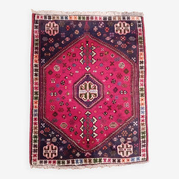 Handmade Persian Qashqai rug 140x108cm