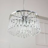 Mid-Century Italian Crystal Teardrop Chandelier, 1960s