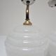 Pair of porcelain sconces brass glass of clchy white art deco