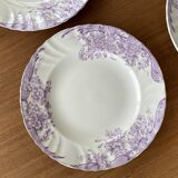 6 plates Longwy model Eglantine