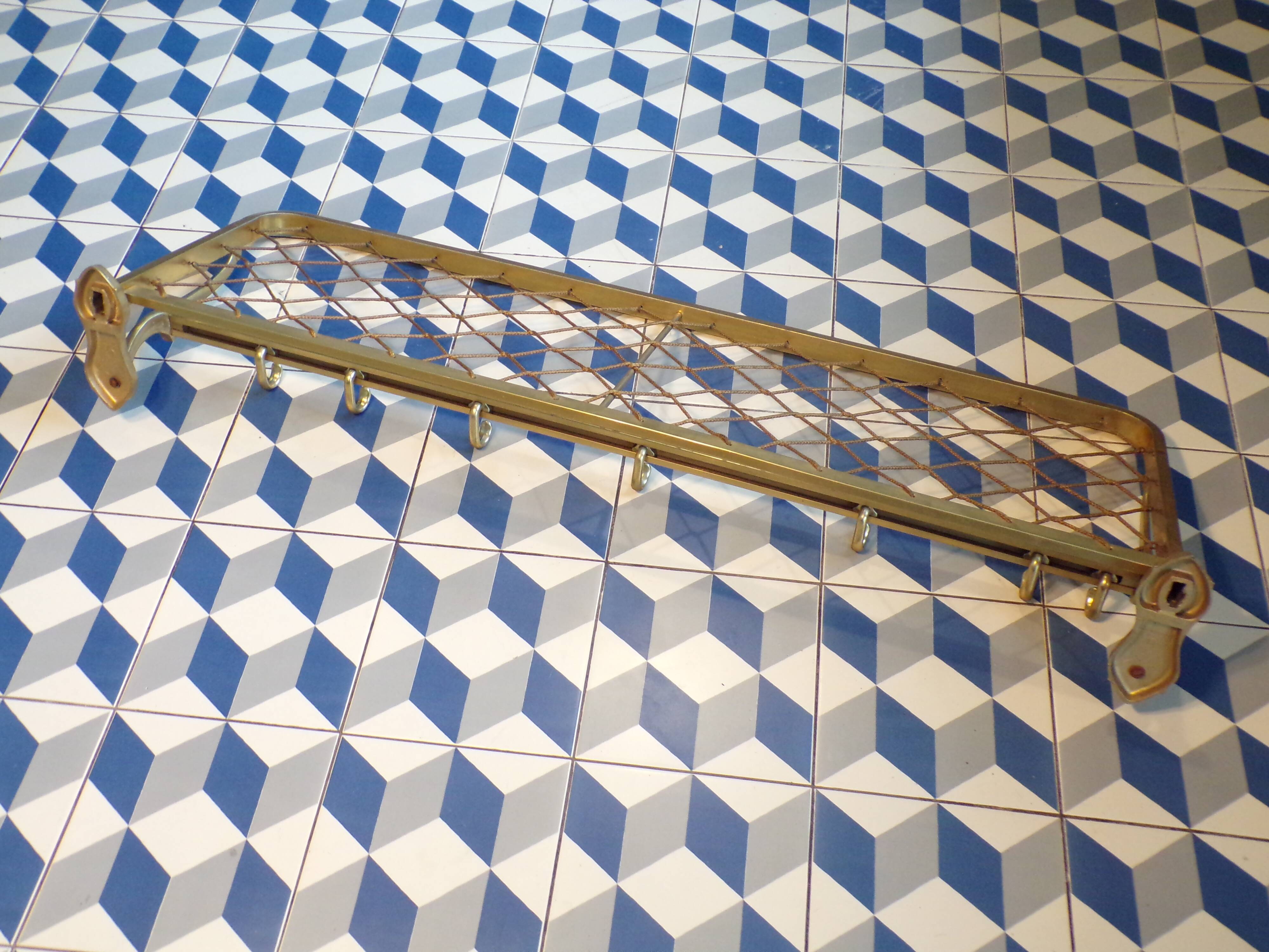 Coat rack like a train luggage rack L=103 cm