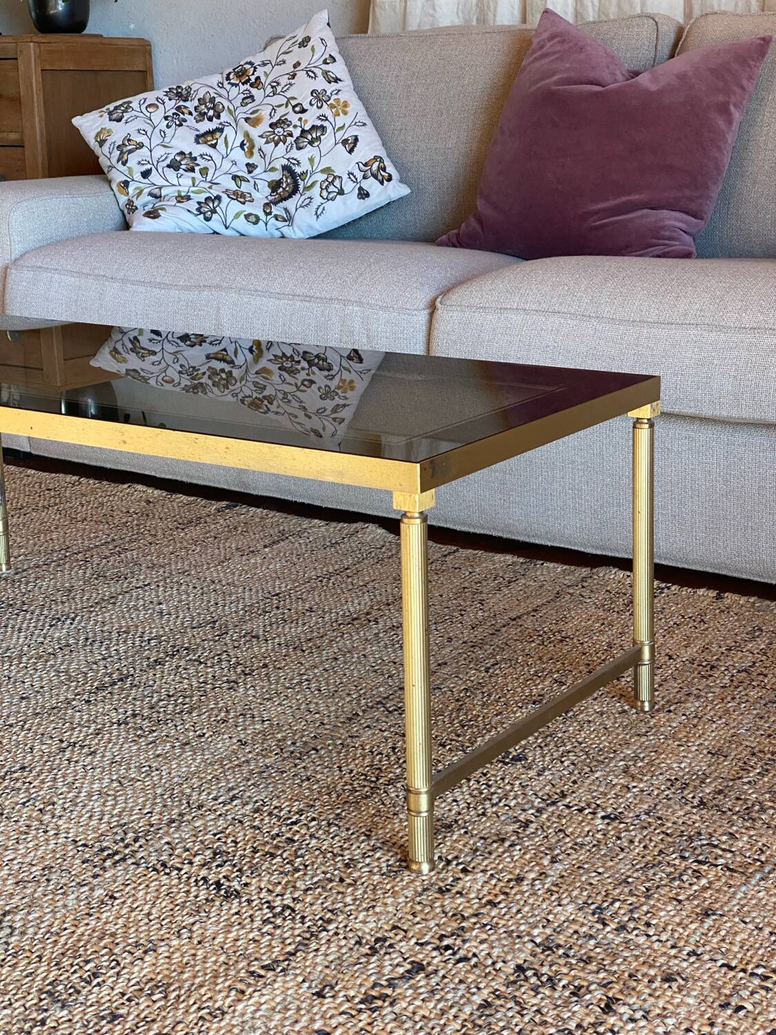Vintage brass coffee table