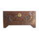 Carved wooden chest