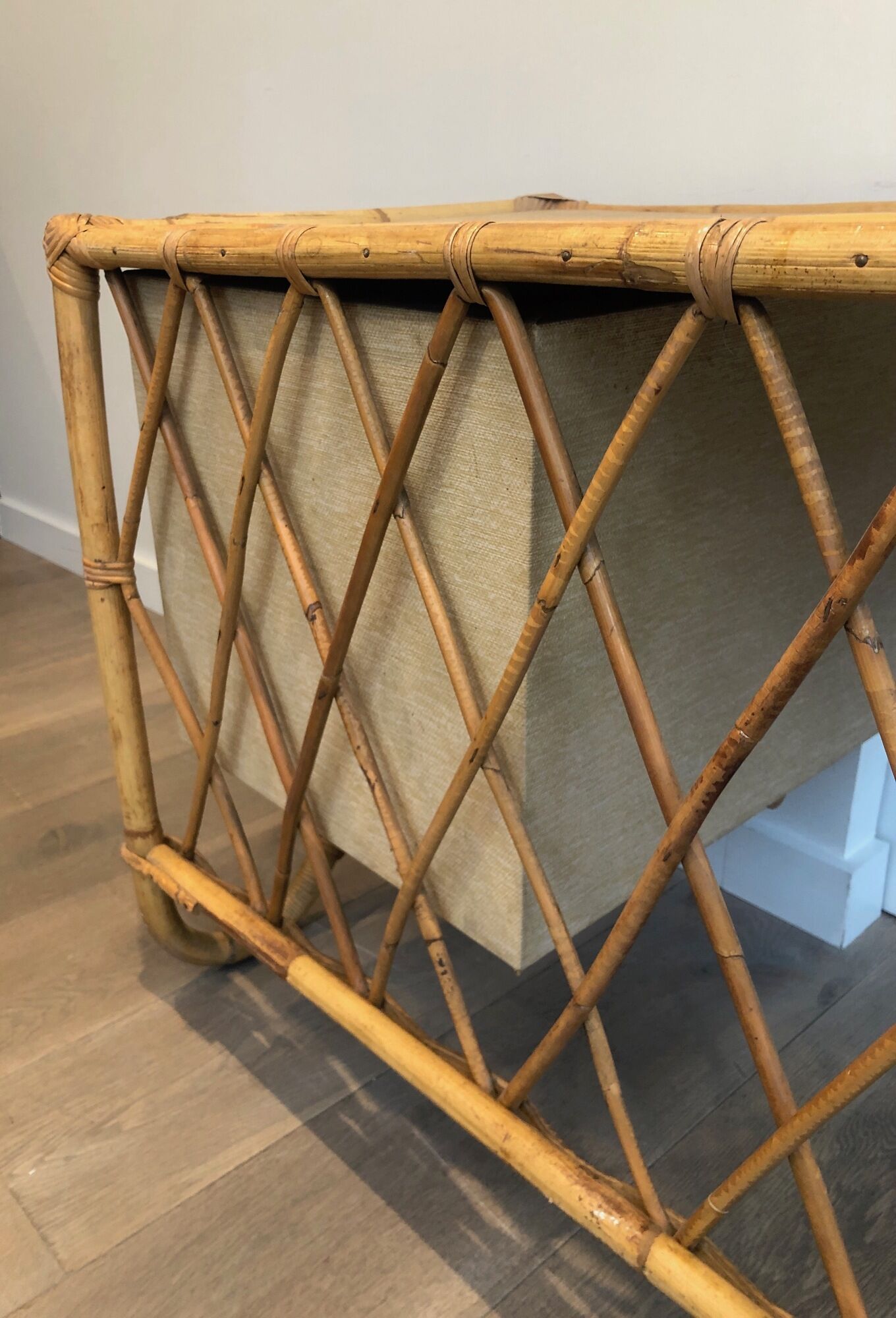 Rattan desk around 1970