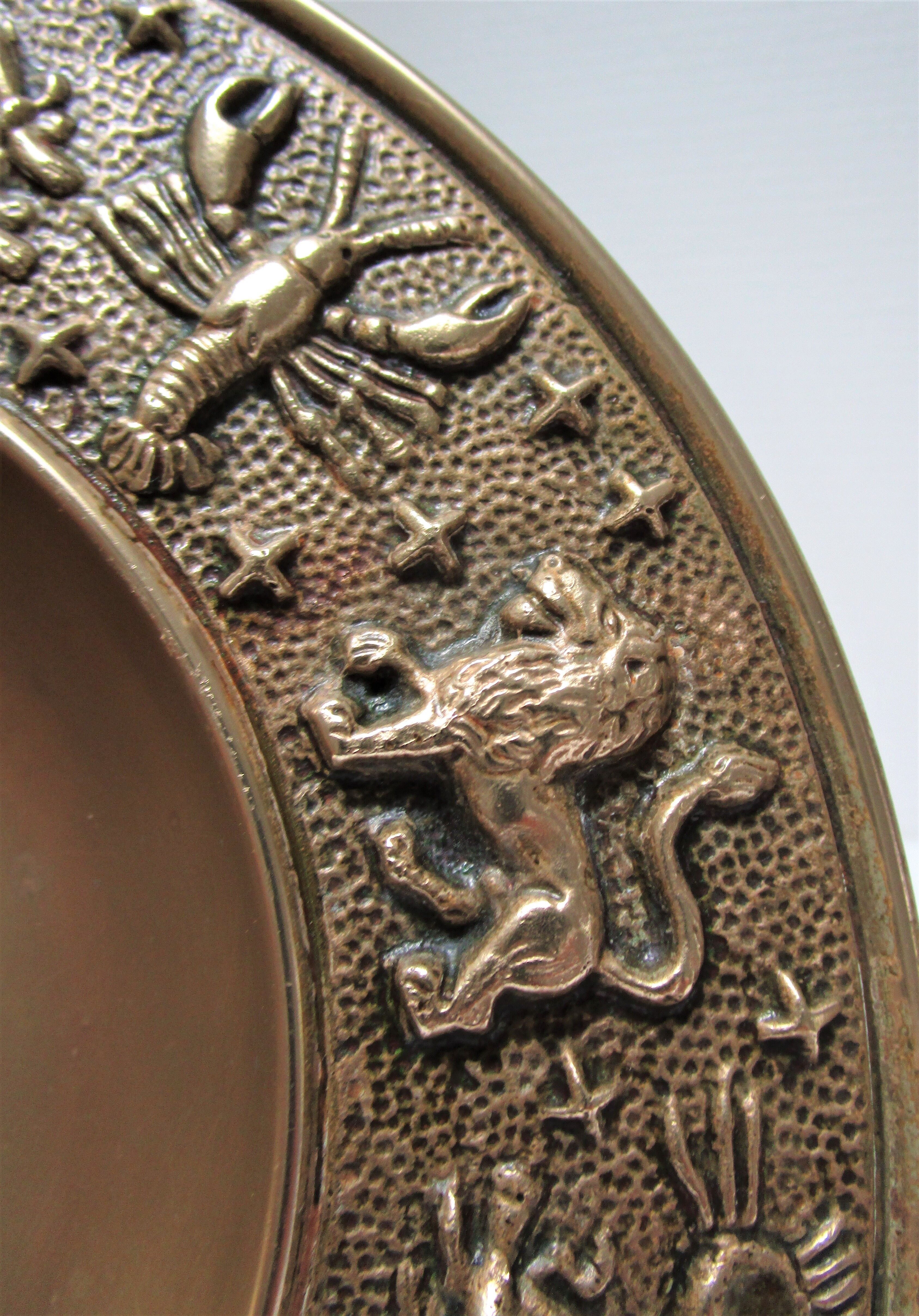 Empty pocket zodiac signs zodiac solid brass 70s
