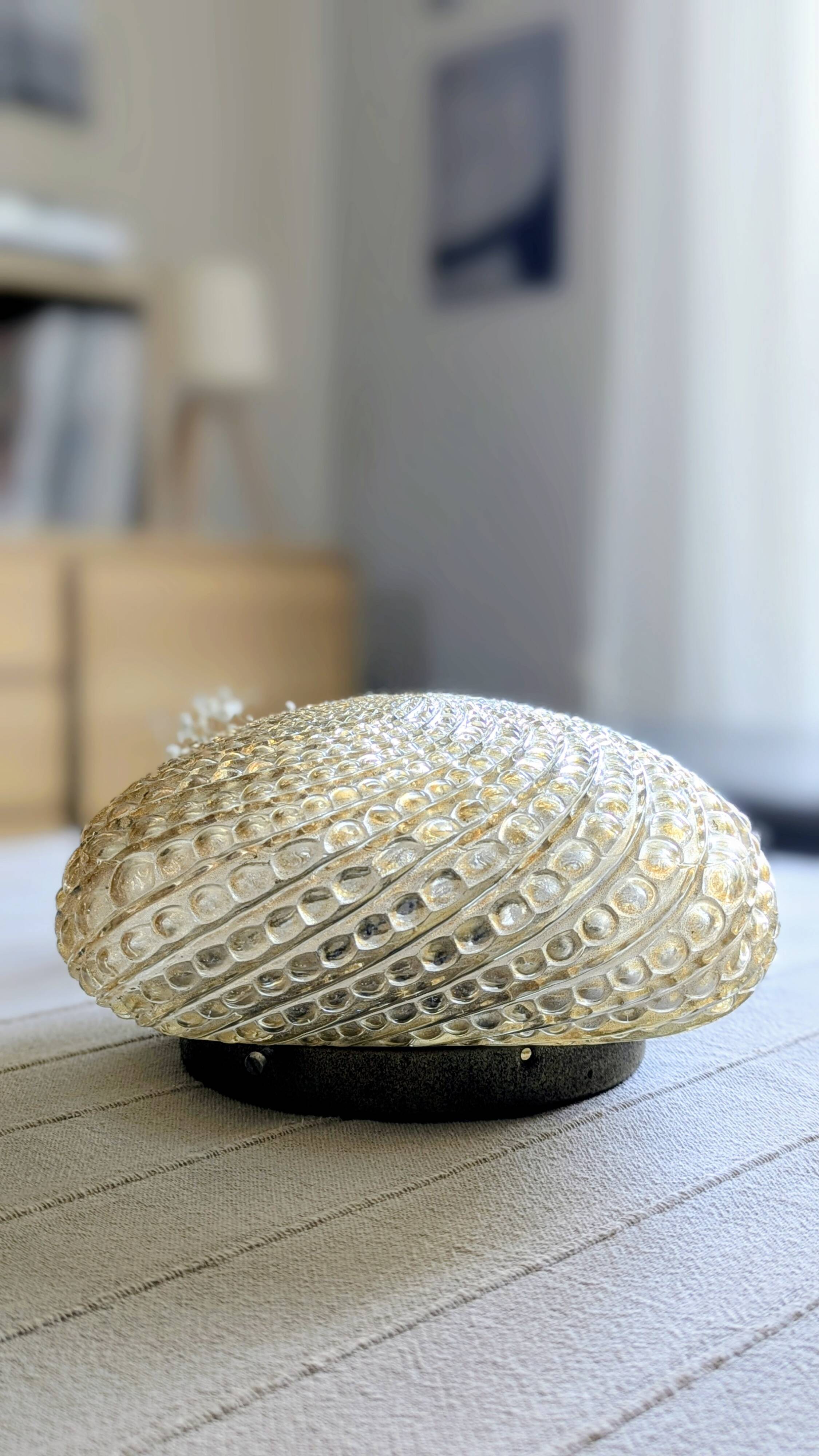 Plafonnier ambré vintage (L-0186)