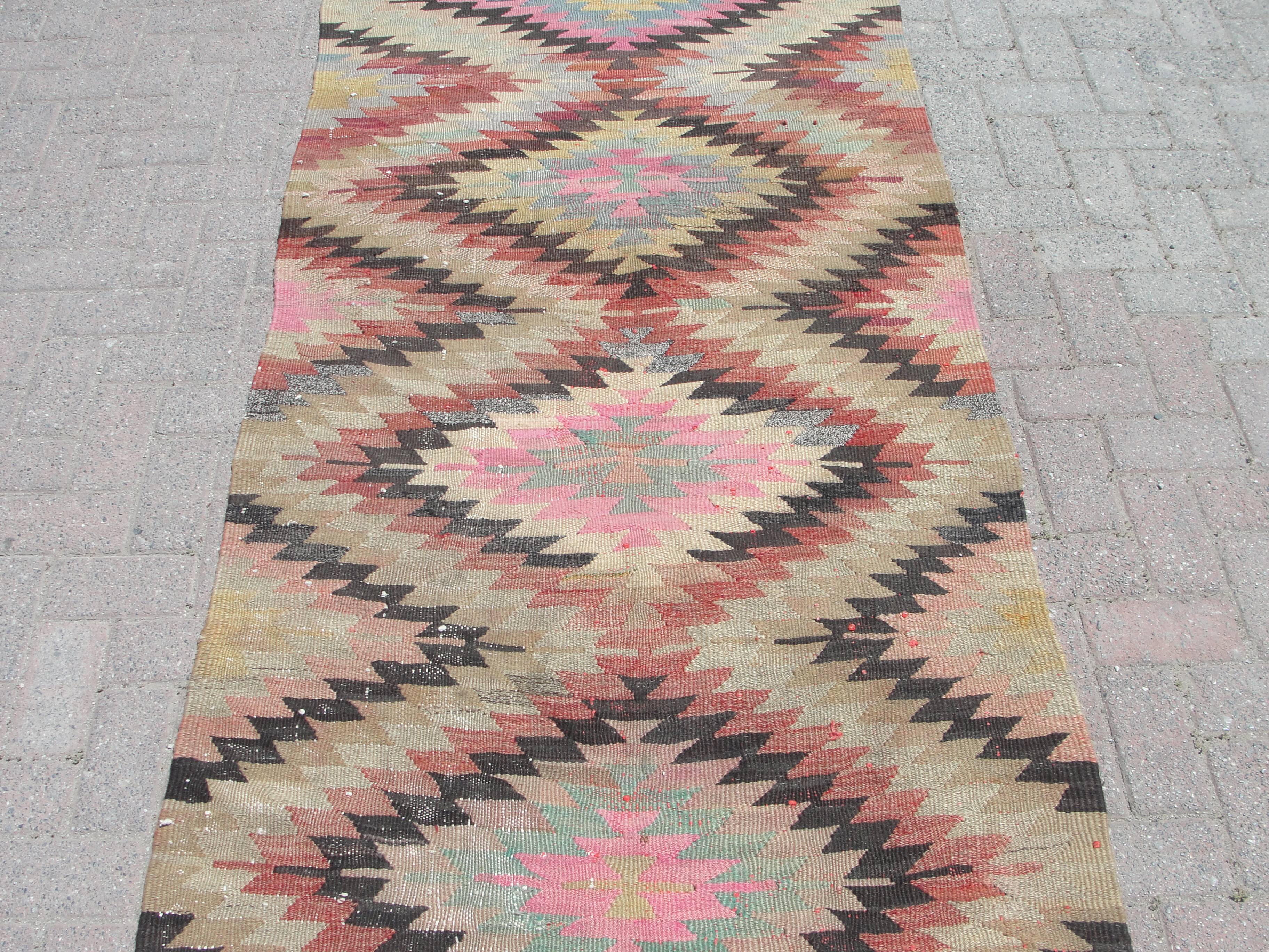 Handmade kilim rug runner