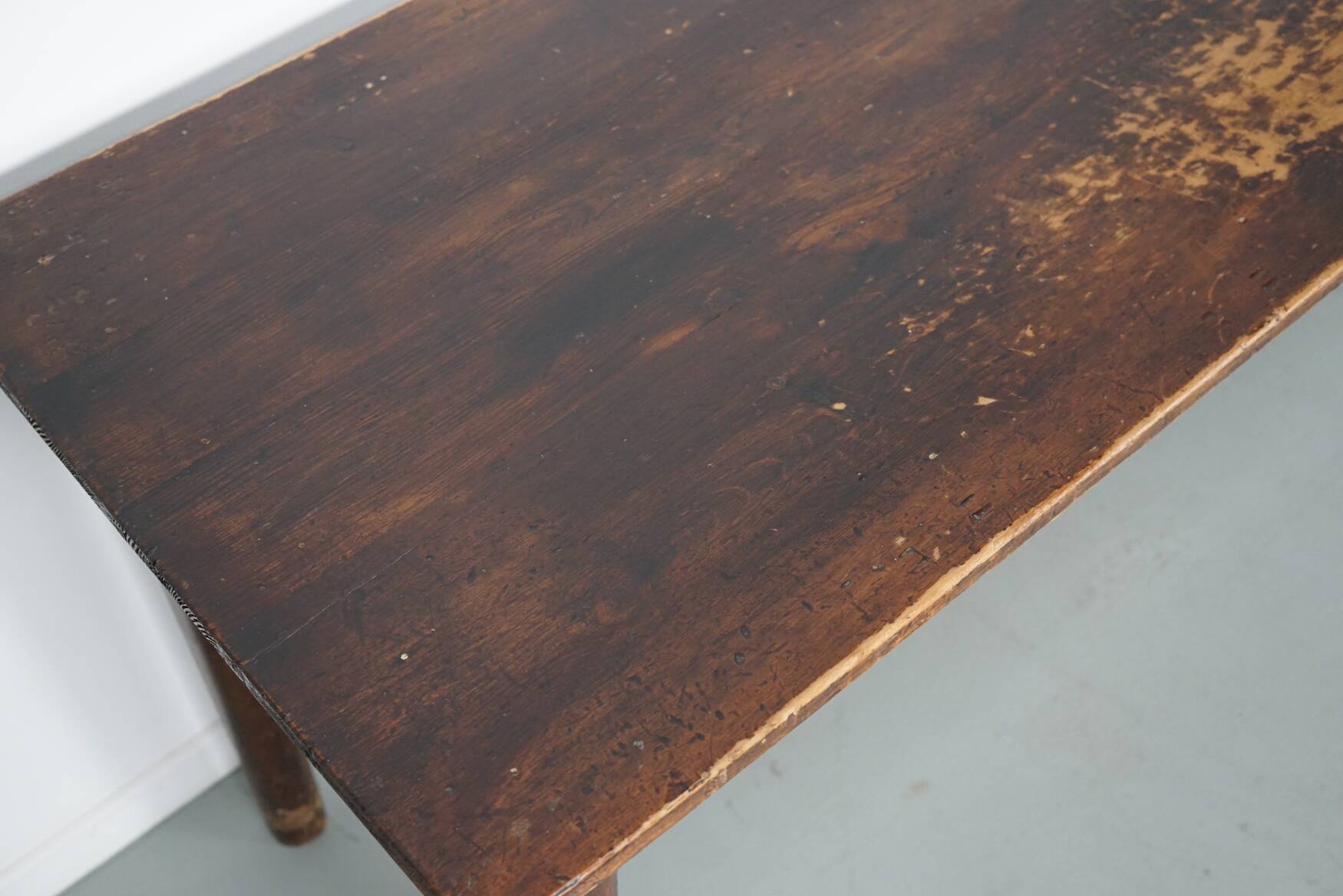 Vintage French Rustic Farmhouse Pine Side Table or Desk, 1950s