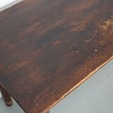 Table d'appoint ou bureau vintage en pin rustique français, années 1950