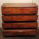 Commode vintage 4 tiroirs pieds compas