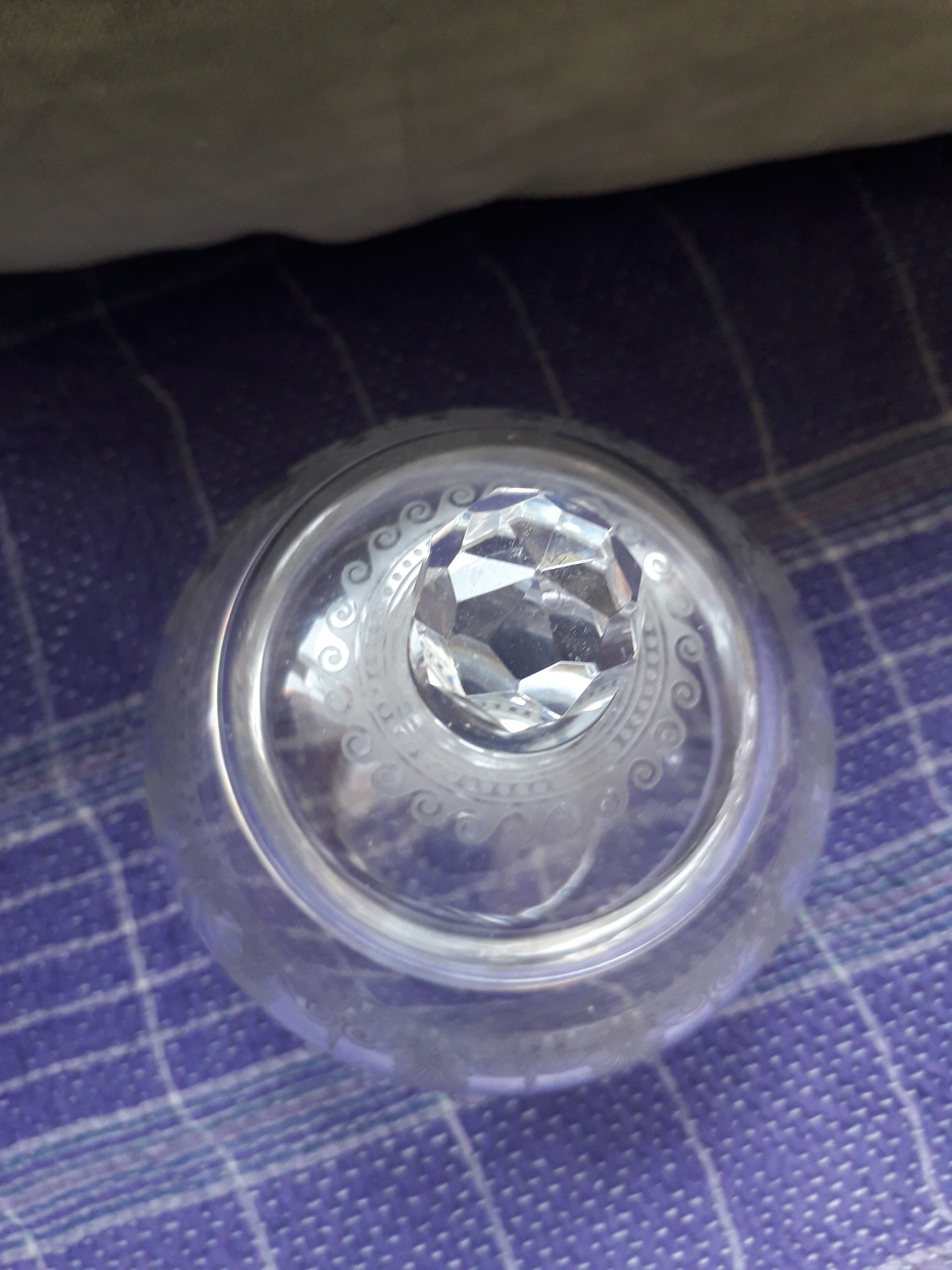 Napoleon III style glass sugar bowl