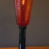 80s Memphis style glass footed vase