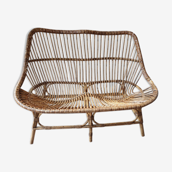 Rattan bench