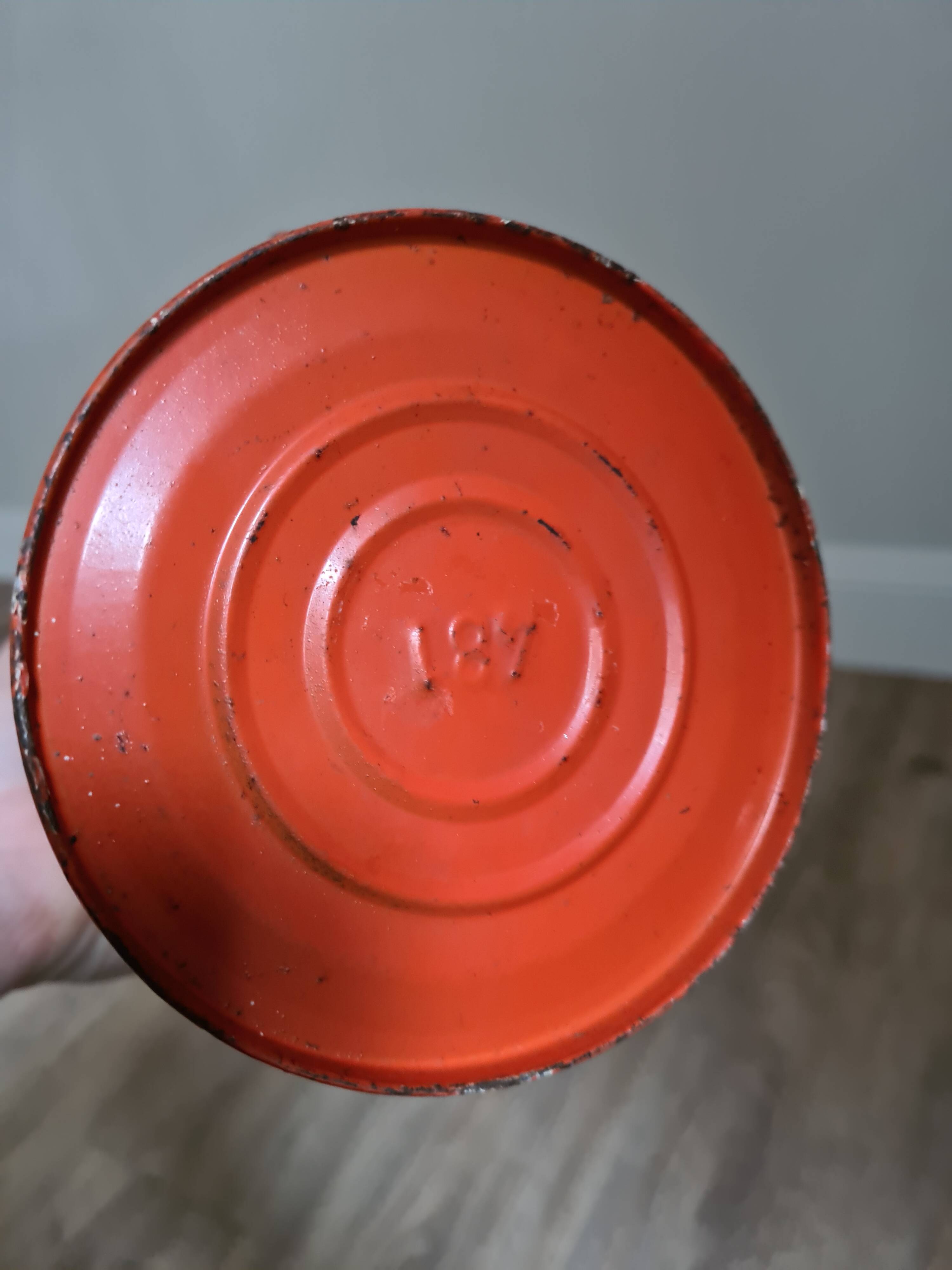 Old orange oil lamp vintage