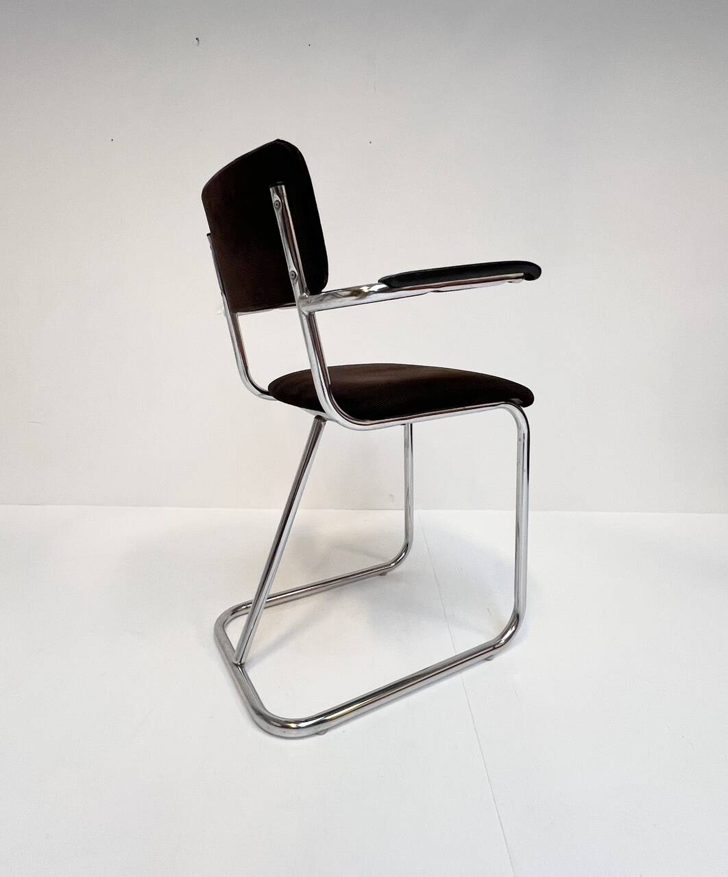 Set metal dining chairs in Gispen style (4), 1970s