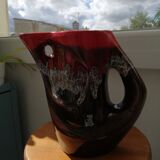 Flamed ceramic carafe