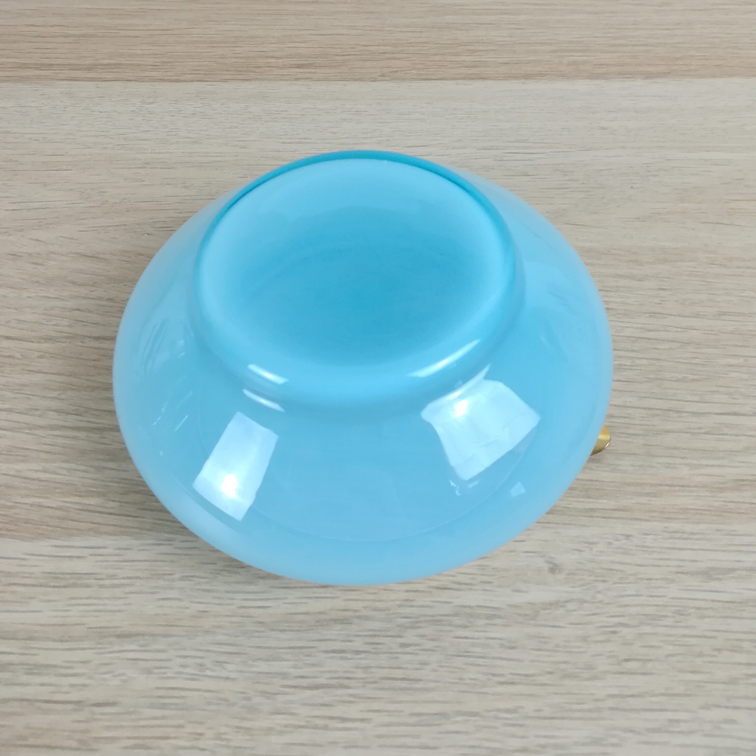 Blue opaline ashtray