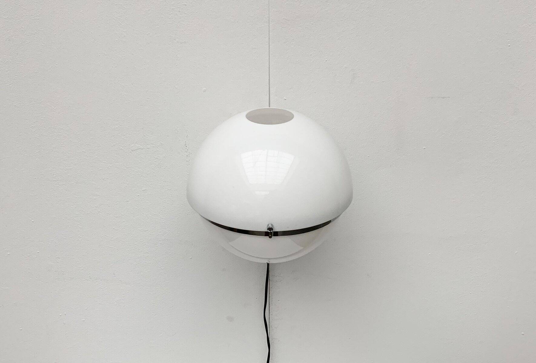 Mid-century Italian space age spherical wall light by Guzzini.