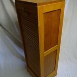 Vintage sliding curtain binder cabinet 60s