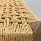Art and crafts wood and rope stool