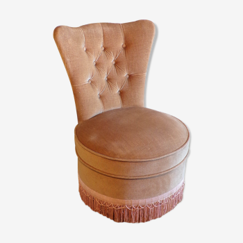 Old pink toad armchair