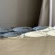 Set of 10 flat plates in Limoges porcelain from France with flowers.