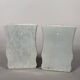 Pair of monochrome blue porcelain wall vases - China Qing