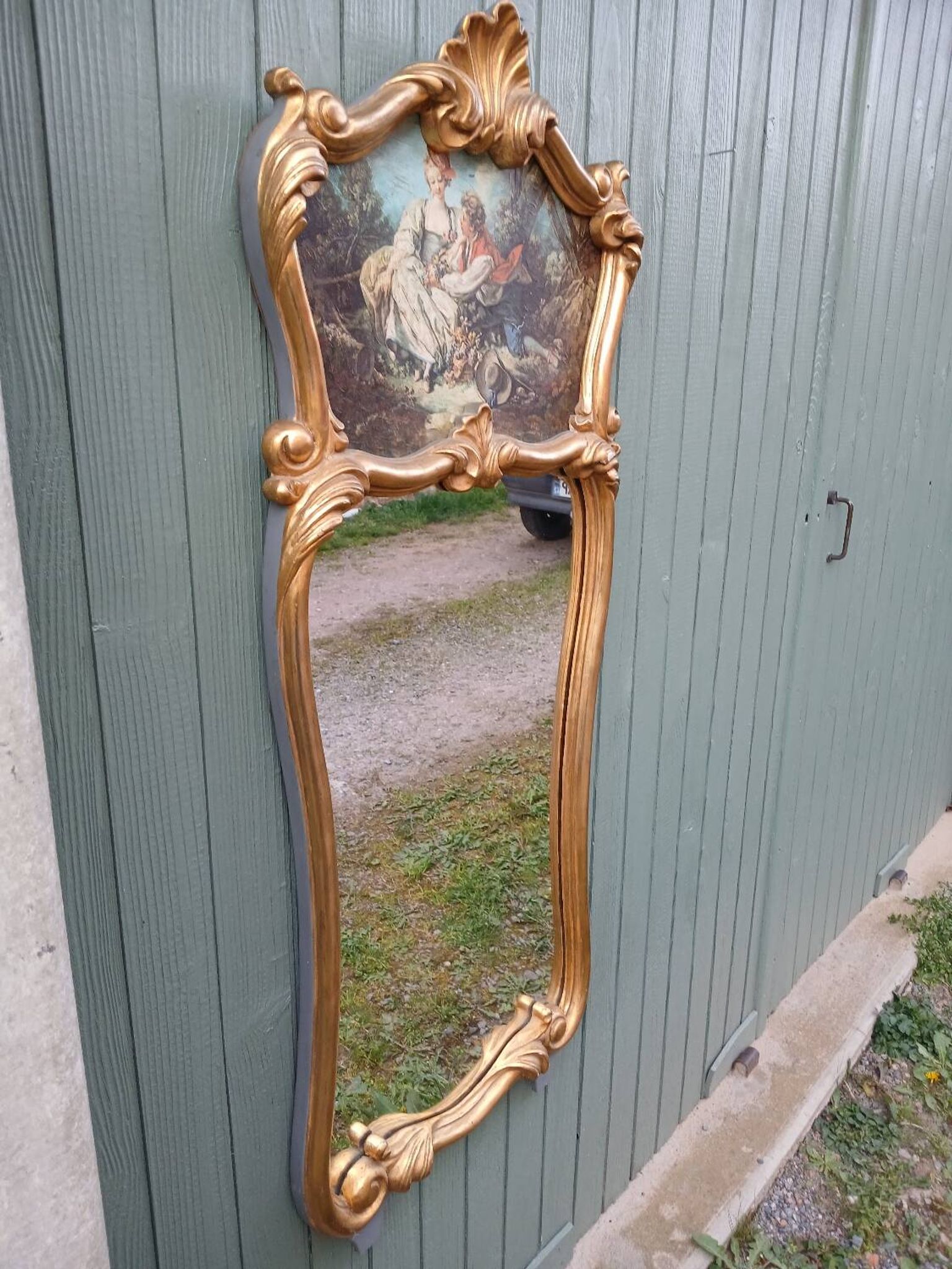 Antique trumeau mirror