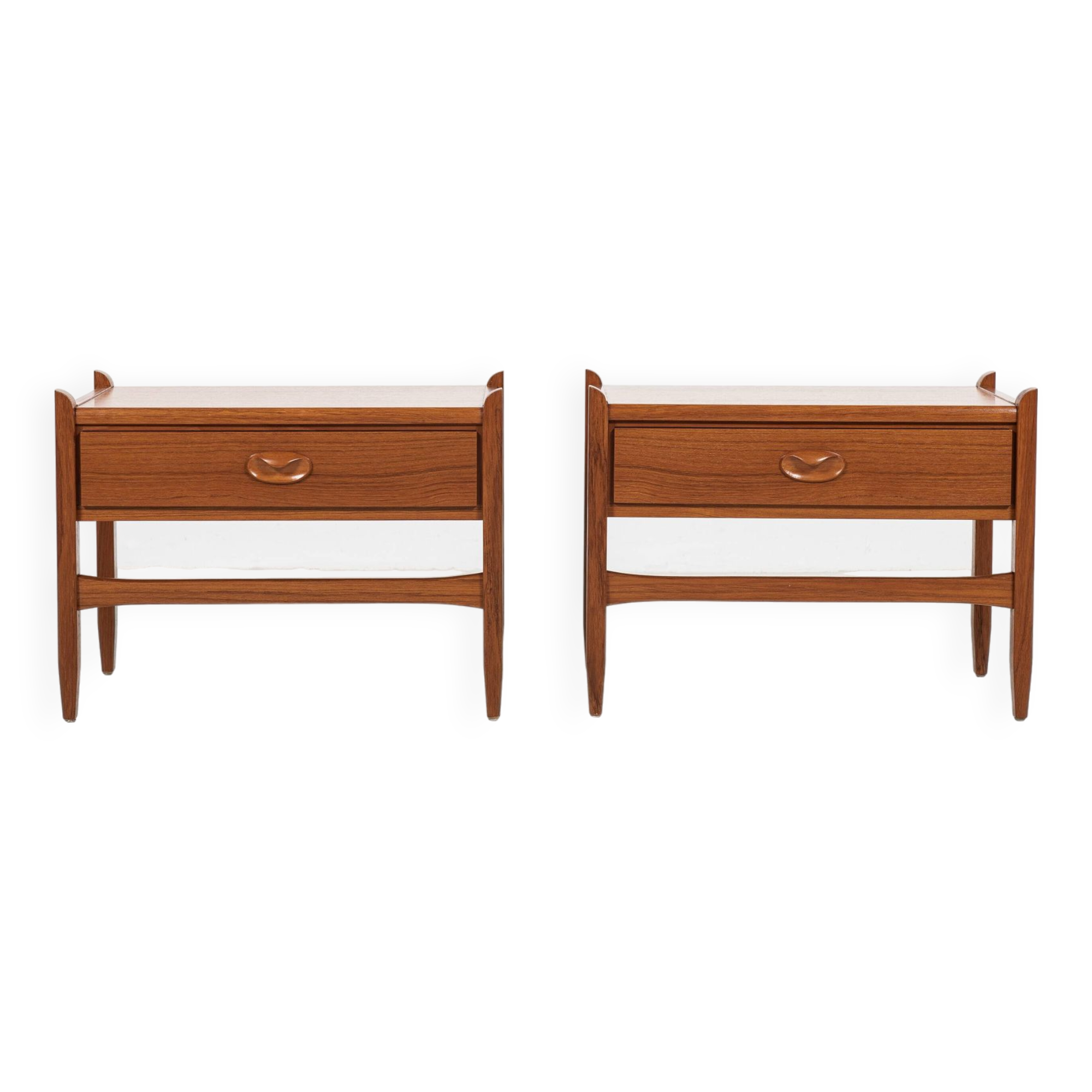 Midcentury Danish pair of night stands in teak 1960s