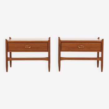 Midcentury Danish pair of night stands in teak 1960s